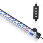 hygger 24/7 Mode Submersible Aquarium LED Light, Full Spectrum Hidden Fish Tank Light with 3 Rows Beads 7 Colors Auto On Off Sunrise-Daylight-Moonlight, Adjustable Timer Brightness (23.6in 14W)