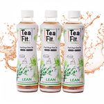 TeaFit Lean Zero Sugar Peach Ginger Unsweetened Ice Tea (Pack Of 6 X 300Ml Each)|15 Super Ayurvedic Herbs|Diabetic Friendly|For Immunity|Stress Relief|Ready To Drink - Ginger,1800 Ml