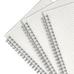 SNAGAROG 3 Pcs Squared Spiral Notebook A5 Graph Paper Notebook Grid Wirebound Spiral Notebook Squared Journal Notebook 80 Sheet Gridded Paper Hardcover A5 Grid Notebook for Home School Office