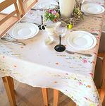 AHOLTA DESIGN Finest Floral Coloring Rectangle Fall Tablecloth Non-Iron Stain Resistant- Table Cover Kitchen Dining Room Autumn Dinner Fall Tablecloth Wedding Decorations Rectangle 52"x70"
