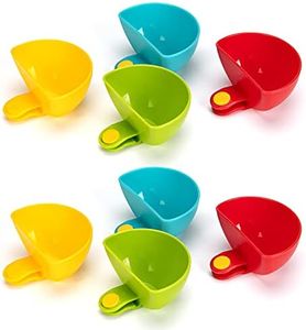 Brvnpily Dip Clip for Bowls Plates 8PCS Plastic Dip Clip Bowl Plate Holder Chip and Dip Serving Set Sauce Holder for Spice Tomato Sauce Salt Veggie Vinegar Ketchup Chips (4 Colors)