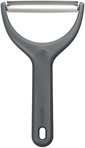 Zyliss Wide Peeler - Large Vegetable Peeler, Peels of Eggplant, Sweet Potatoes, Cabbage, & Potatoes, Acid-Etched Stainless-Steel Blades, Comfortable Grip, Ergonomically Designed Handle, Grey