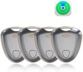 VISOOP Smart Tracker Tag, 4-Pack Item Tracker Works with Apple Find My(iOS only), MFi Certified, Key Finder, Item Locator, Bluetooth Luggage Tracker for Bags, Keys, Wallets IP65 Waterproof(4-Pack)