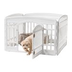 IRIS USA 586680 Ci-604E Pet Pen, White, Off White, 24''H