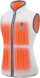 Venustas Women's Recycled Sherpa Heated Vest with Battery, High-Pile Fleece Sherpa Vest For Winter Outdoor