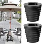 Skystuff 2Pcs Umbrella Cone Wedge Plug for Patio Table Hole Opening 1.5Inch or Base 1.9 to 2.7 inch (Black)