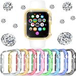 Weewooday 8 Pcs Watch Bling Case Bl