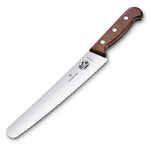 Victorinox Wood Wavy Edge Bread and Pastry Knife