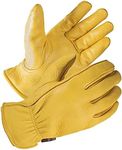 SKYDEER Full Premium Genuine Deerskin Leather Hi-Performance Utility Driver Work Gloves (SD2210/S, 1 pair)