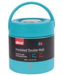 Décor Vacuum Insulated Food Flask | 2-in-1 Hot and Cold Stainless Steel Food Container | 600ml - Turquoise