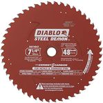 Diablo Freud DO748F Steel Demon 7 1/4 Inch 48-Tooth Titanium Carbide TCG Ferrous Metal Cutting Circular Saw Blade w/Perma Shield Non-Stick Coating and Laser Cut Stabilizing Vents