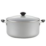 Farberware Cookware Nonstick Stockpot with Lid, 10.5 Quart, Silver