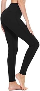 BALEAF Yoga Pants Women High Waisted Leggings Tummy Control Yoga Leggings Lounge Soft Comforty Workout Tights Inner Pocket Black Size L