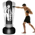 Boxing Punch Bag - 175cm/69'' Free Standing Punch Bag for Men, Perfect for Training in MMA, Muay Thai, and Fitness - Ideal Inflatable Kickboxing Bag Stand,boxing equipment