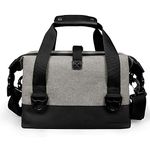 RUBRIC? Lightweight Waterproof DSLR Camera Shoulder Messenger Bag Detachable Camera Insert Bag, Camera Case Bag for Nikon Canon Sony Mirrorless Cameras etc (Mediam PU, Gray)