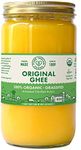 Pure Indian Foods Organic Grassfed Original Ghee, 28.8 oz, Clarified Butter, Pasture Raised, Non-GMO, Gluten Free, Made in USA, Paleo & Keto Friendly (32 fl oz / 1 quart)