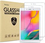 [2 Pack] ProCase Galaxy Tab A 8.0 2019 Screen Protector T290 T295, Tempered Glass Screen Film Guard for 8.0 inch Galaxy Tab A 2019 Without S Pen Model SM-T290 (Wi-Fi) SM-T295 (LTE)