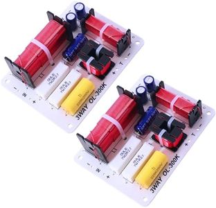 2 Pcs 3-Way HiFi Speaker Frequency Divider, 180W Audio Crossover Filter for Professional or Home Use
