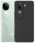 SPAZY CASE® iQOO Z9s 5G / Vivo V40e 5G Back Cover | Soft Silicone Slim Back Case Cover for iQOO Z9s 5G / Vivo V40e 5G - Black