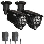 Tonton 2Pack LED IR Illuminator Wide Angle 8-LEDs 90 Degree 100Ft IR Infrared Flood Light, Compatible for CCTV Security Cameras,IP Camera,Bullet Camera,Dome Camera(Black)