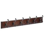 Liberty 27-Inch, Six Scroll Hook Rack Cocoa and Soft Iron