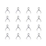 PandaHall About 100 Pieces 304 Stainless Steel Pinch Clip Bail Clasp Dangle Charm Bead Pendant Connector Findings 13x12x4.5mm for Jewelry Making