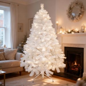 Alaskan Pine 7ft White Artificial Christmas Tree – Festive Decor