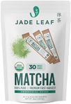 Jade Leaf Matcha Green Tea Powder - Organic Ceremonial Single Serve Stick Packs (30 count)
