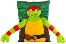 Nickelodeon Teenage Mutant Ninja Turtles Raphael 3D Snuggle Pillow - Super Soft Green Plush Pillow - Measures 15 Inches