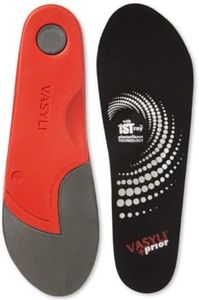 Vasyli+Prior Sports Orthotic, Low Profile Shoe Insole for Sports, Football, Soccer, Baseball, and Basketball, Foot Support Shoe Insert for Rearfoot Correction and Heel Support, Large