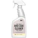 Natural Rapport Bird Cage Cleaner and Bird Poop Remover - Great for Cleaning Up Bird Droppings in Parakeet, Parrot and Macaw Bird Cages - 32 Oz Spray Bottle