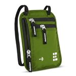 Zero Grid Neck Wallet w/RFID Blocking- Concealed Travel Pouch & Passport Holder