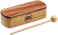 Meinl Percussion Professional Wood Block - Medium-Large Percussion Instrument Incl. Wooden Beater - With Rosewood Striking Surface - Siam Oak, Natural (PMWB1-M)