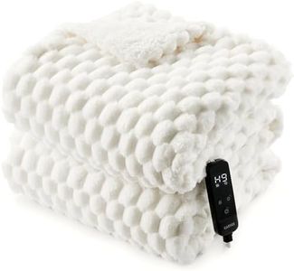 ROYGROW Electric Blanket King, 200x180cm 280GSM Thick Flannel Heated Blanket with 10 Heating Levels and 9H Auto-Off, SAA Certified Overheat Protection Machine Washable Fast Electric Blanket, Beige