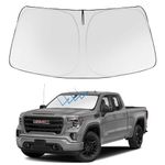 Proadsy Front Windshield Sun Shade Foldable Sunshade Protector Custom Fit 2024 2023 2022 2021 2020 2019 GMC Sierra 1500 2500 3500 SLT AT4 Denali Pickup Accessories 2024 Upgrade