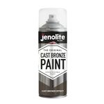 JENOLITE Cast Bronze Spray Paint | 400ml | Textured Cast Bronze Effect Paint | Realistic Cast Bronze Paint | Multi Surface Spray Paint | Ideal For DIY Projects, Crafting, Ornaments, & Much More