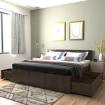 Studio Kook Aztec Engineered Wood King Bed (Matte Finish) (Junglewood)