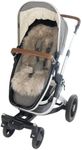 Naturally Sheepskins Luxury Midi Sheepskin Pram Liner - 100% Natural, Universal fit, Breathable, Temperature regulating, Easy Care (Taupe)