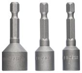 Bosch Accessories 2608551078 Nutsetter Pack, 50mm, 8mm/10mm/13mm, Grey, 3 Pcs