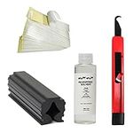 WYHFA Golf Grip Kits for Regripping Golf Clubs, Hook Blade, 15 Grip Tape Strips, Grip Solvent, Rubber Vise Clamp for Putters Shaft Repair,Multi,4PC/set