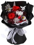 Laelfe Forever Flower Bouquet with Preserved Roses for Delivery Prime, Natural Long Lasting Fresh Flowers Small Bouquet Gift for Mother's Day Wife Girlfriend kids Mom Grandma Birthday