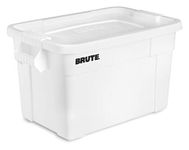 Rubbermaid FG9S3100WHT BRUTE 20 Gal Tote with Lid, White