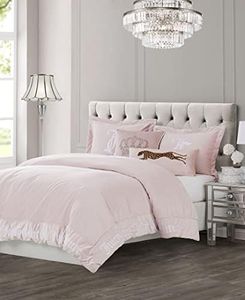 Juicy Couture - Comforter Set - Gothic Design Bedding - Queen - 3 Piece Set Includes (1) 90” x 92” Comforter and (2) 20” x 26” Shams - Wrinkle Resistant - Premium Bedroom Decor - Pink