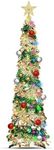 Kensbro 5Ft/150cm Pop Up Christmas Tree with Lights, Collapsible Christmas Tree with Lights for Home Business Office