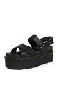 DR MARTENS Women's Voss II Quad Athena Platform Sandal Black 6 Medium UK