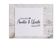 Auntie & Uncle announcement card, How does Aunty and Uncle sound, soon to be, Niece or Nephew arriving soon, celebration card, new parents to be pregnancy reveal,