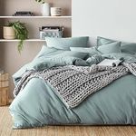 Michorinee Light Blue Duvet Cover Single Bed Plain Cornflower Blue Bedding Set with Zipper Closure 2 Pcs Breathable Soft Microfiber Quilt Cover and Pillowcase 50x75 cm