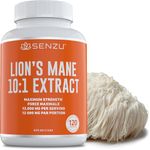 Organic Lions Mane Extract 12,000mg 30% Polysaccharides - Max Strength Mushroom Powder Extract - Natural Immunity & Source of Antioxidants | 120 Capsules | Made in Canada