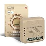 MOES WiFi Light Switch Module Energy Monitor, MINI Alexa Switch Module, Smart Life Tuya app, Compatible with Alexa and Google Home, Neutral Wire Required -10A 1 Gang