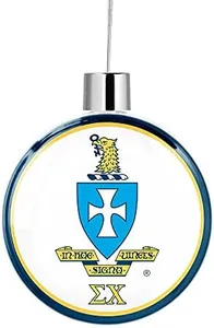 Sigma Chi Round Flat Christmas Tree Ornament Decoration for Tree Party Home Holiday Decor (Sigma Chi # 3)